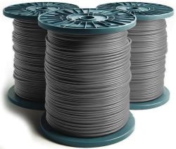 18 Gauge Insulated Stranded Gray Wire With Color Striping - Sold By The Foot